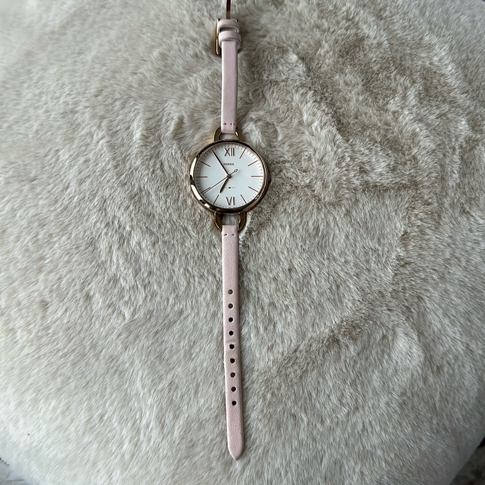 Fossil pink and gold watch